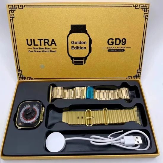 Gold Smart Watch GD9 Ultra in a Gold Plated