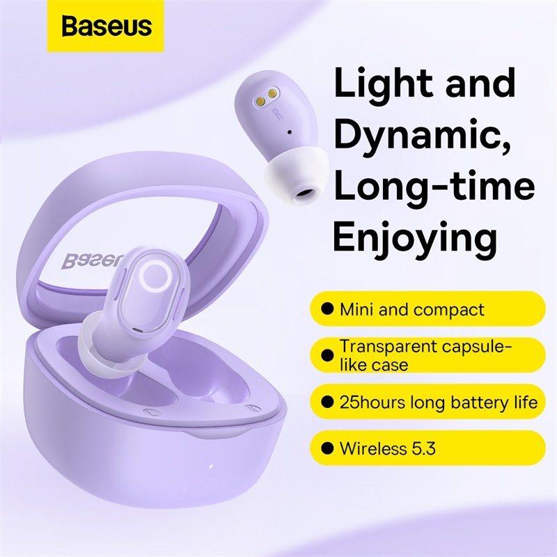 Baseus Bowie WM02 TWS Wireless Earbud Purple